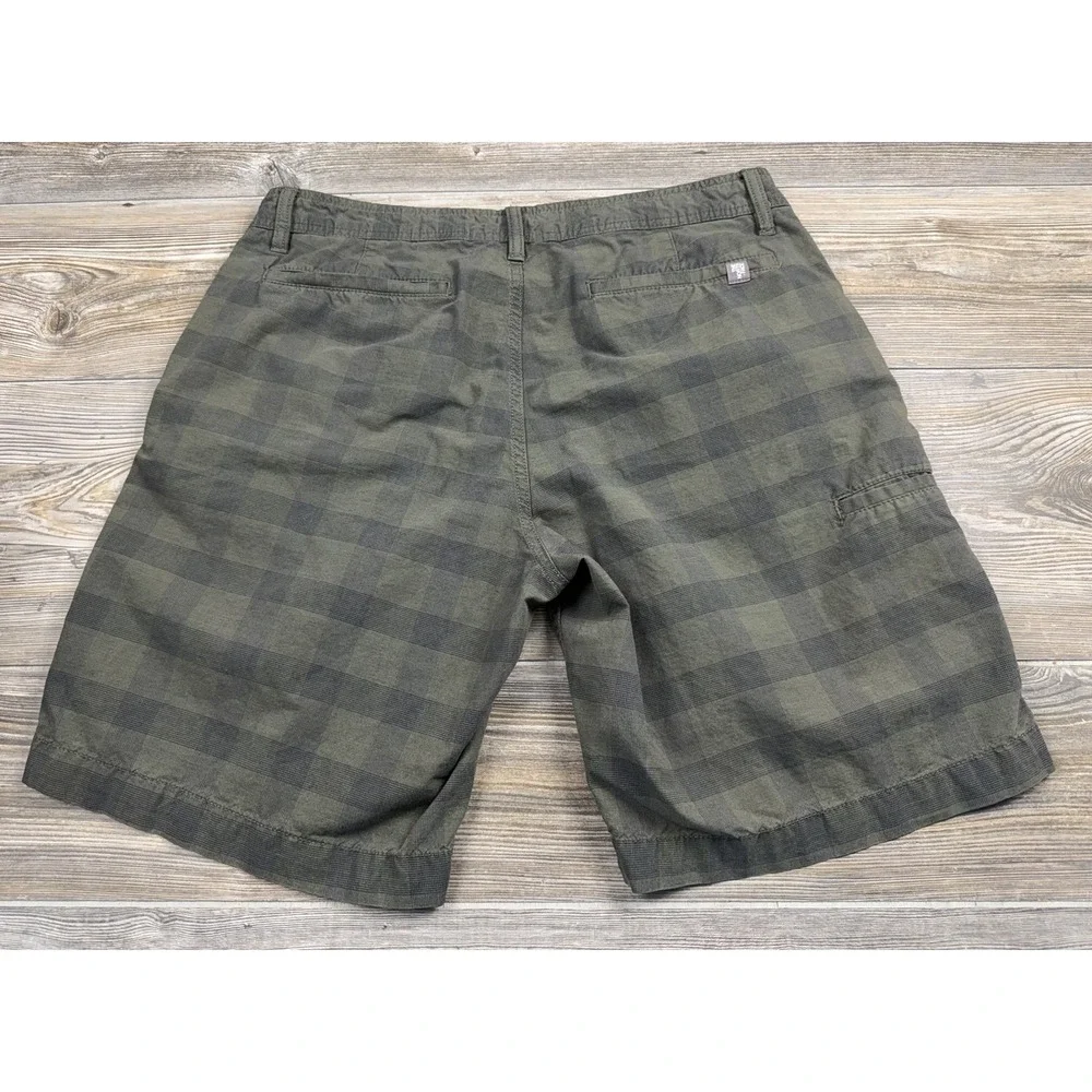 The North Face‎ Chino Shorts Mens Size 36 Green Plaid Gorpcore Hiking Outdoor